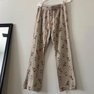 Old Navy pajama pants, small, grey (animal wearing winter accessories print)